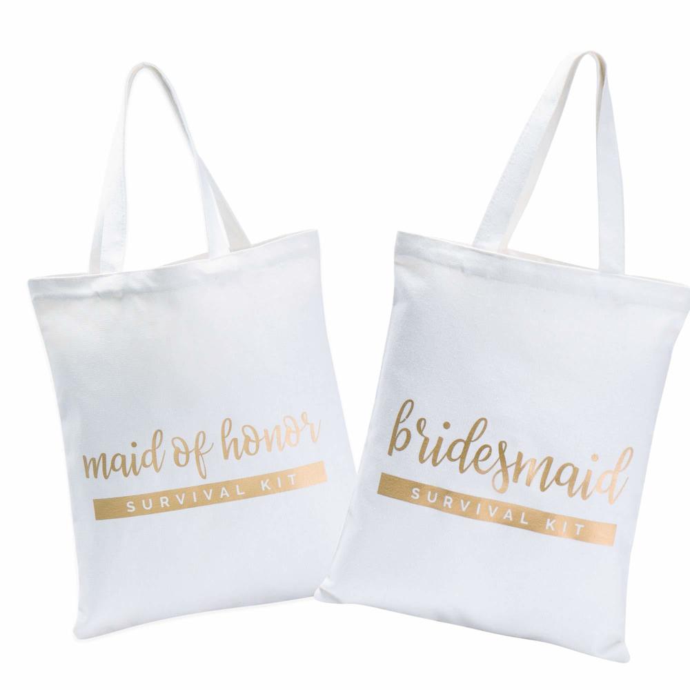 Bridesmaid Bags Bridesmaid Tote Bags Pack Of 6 Maid Of Honor Tote Bag V o_o